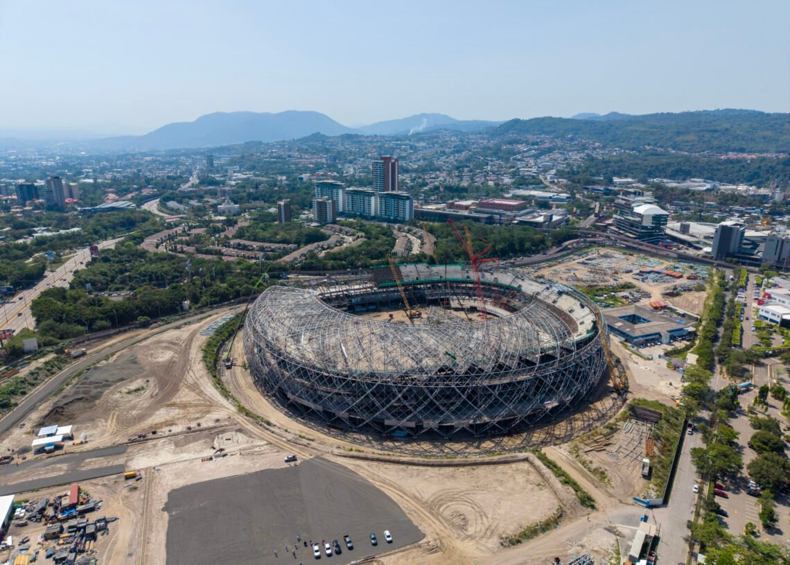 Nuevo Estadio Nacional de El Salvador: 60% de avance, cobertura 5G y entrega en 2027